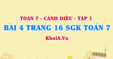 Bài 4 trang 16 SGK Toán 7 tập 1 Cánh Diều